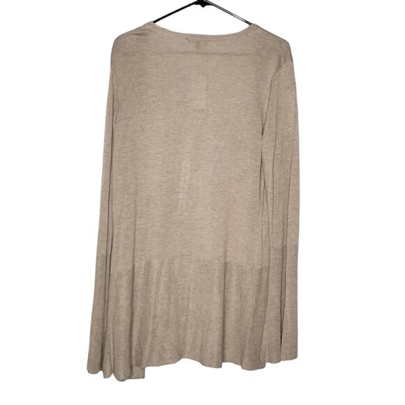 Premise Tan Ella Open Front Bell Sleeve Cardigan NEW Women's Large - Picture 3 of 6